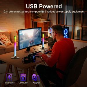 Lámpara de Ambiente RGB para Escritorio, Control por Aplicación, Decoración para TV y Computadora, Luz LED con Control de Sonido RGB, Sensor de Movimiento, Luz Interior - Product Image 5