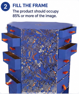 Caja de Calendario de Adviento Personalizada en Forma de Torre Hexagonal Azul con Cajones, Embalaje de Cartón Rígido para Regalos de Lujo - Product Image 3