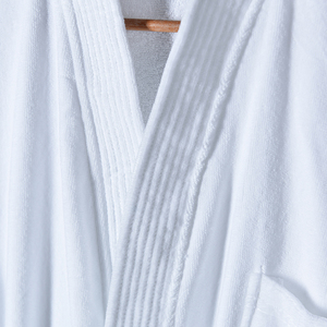 Accappatoio in Spugna Velour - Lussuoso Accappatoio da Hotel e Spa 100% Cotone - Morbido, Assorbente, Lavabile in Lavatrice - Collo Kimono, Taglia Unica - Product Image 1