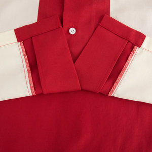 <span class=keywords><strong>Camicia</strong></span> con colletto cubano <span class=keywords><strong>Botton</strong></span> up rossa <span class=keywords><strong>bianca</strong></span> Culor partita che blocca <span class=keywords><strong>camicia</strong></span> da Bowling a manica corta con due tasche - Product Image 6