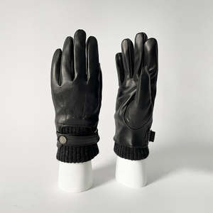 Fabrikant Custom Touchscreen Schapenvacht Mannen Beste Leren Handschoenen Voor De Winter - Product Image 3