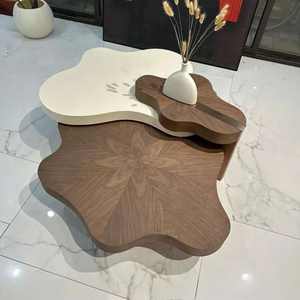Wooden Creative Modern <b>Coffee</b> <b>Table</b> Set Living Room Italian Irregular Living Room <b>Small</b> Flat Solid Wood <b>Coffee</b> <b>Table</b> - Product Image 3