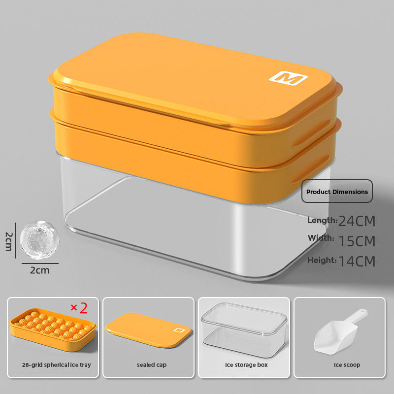 Orange+2 layer+1 shovel+Lid+Storage Bin