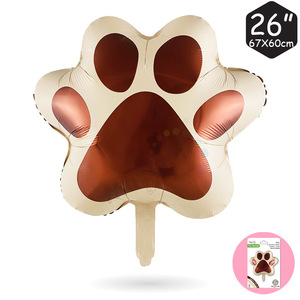 Ballons en aluminium individuels en forme de <span class=keywords><strong>chat</strong></span> rose avec couronne, pattes de <span class=keywords><strong>chat</strong></span>, pattes de chien et os pour décorations de fête sur le thème des animaux de compagnie - Product Image 2