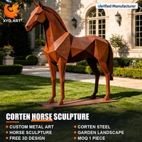 Sculpture en métal personnalisée en corten, chevaux en métal grandeur nature, statue de cheval en métal, grande statue de cheval pour jardin, décoration extérieure