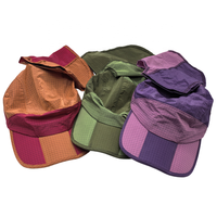 Casquette de baseball en nylon pour course en extérieur RTS avec cache-oreilles, protection visage et cou, visière à 3 plis, coupe-vent, tissu courant – Unisexe Adulte