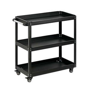 महारोंग तीन परत वाली काली मोबाइल पिट कार्ट ट्रॉली उपकरण कैबिनेट ओम ओम लॉक योग्य जलरोधक - Product Image 3