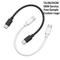 15cm 20cm 25cm Double Tête Type-C PD Charge Rapide Données USB C Mâle vers USB C Mâle Câble de Charge d'Alimentation