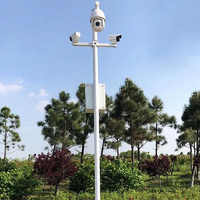 Tiang Kamera CCTV Harga Pabrik HUATAI, Tiang Baja Kustom Galvanis Celup Panas 3m 4m 5m 6m