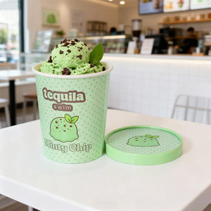Biodegradable Plain 32oz Ice Cream Paper Bowls-<strong>Simple</strong>, Disposable Dessert Containers for Home Use, Small Businesses&amp;Casual Event - Product Image 3