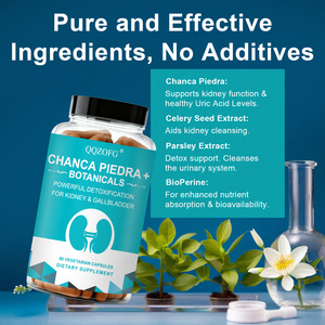 60 Cápsulas de <span class=keywords><strong>CHANCA</strong></span> <span class=keywords><strong>PIEDRA</strong></span> + BOTANICALS, Desintoxicación Natural Potente, Apoyo a <span class=keywords><strong>la</strong></span> Salud Digestiva, Salud Renal/Biliar - Product Image 5