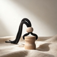Diffuseur de parfum pour voiture professionnel en verre avec bouchon en bois portable et cordelette de suspension