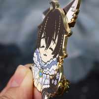 Personnalisable Anime dessin animé métal Badge balançant printemps combiné paillettes émail broche alliage dur collier broche métal métal artisanat