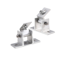 Support de montage solaire en aluminium à angle réglable, base de support inclinable argentée pour système de montage photovoltaïque sur toiture SECARE-B51
