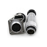 Connecteur métallique d'aviation étanche IP67 à 3 et 4 broches, mâle et femelle, pour l'alimentation des équipements électriques