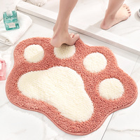 SANHOME Schnellt rocknende rutsch feste Fuß matte in Katzen klauen form Cartoon Design Polyester Teppich polsterung für den Badezimmer boden zu Hause