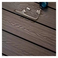 Wasserdichte WPC-Bodenbeläge für den Außenbereich Holz-Kunststoff-Verbundplatten mit 3D-geprägter Holzmaserung