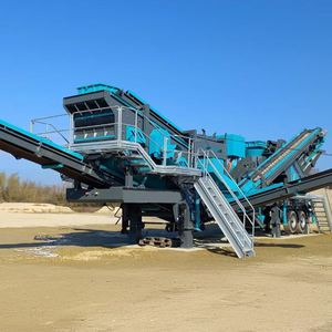 Máquina trituradora de rocas para minería, planta móvil de trituración de mandíbulas e impacto - Product Image 1