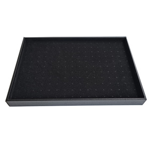 Plateau à bijoux noir à 160 trous pour aiguilles droites, rangement, accessoires, boucles d'oreilles, colliers, bagues, présentoir - Product Image 2
