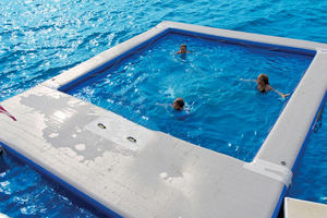 حوض سباحة عائم قابل للنفخ مزود بشبكة من البي في سي - Product Image 4