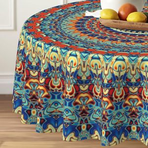Mantel Redondo Bohemio, Decoración de Círculo, Repelente al Agua y Sin Arrugas para Hoteles - Product Image 2