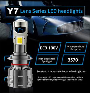 <span class=keywords><strong>Y7</strong></span>-1 Version améliorée Mini projecteur LED H4 Lentille de phare 80W 8000LM Plus lumineux que Y6 <span class=keywords><strong>Y7</strong></span> pour kit de phare de moto Ampoule - Product Image 2