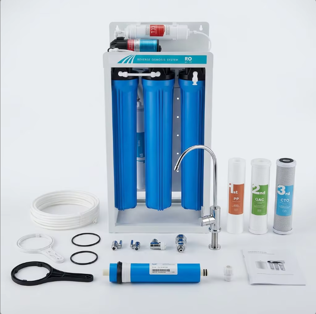 800GPD High Flow Reverse Osmosis Water Filtration System for Kitchen Cafe & Milk Tea Shop Pure Drinking Water Supply