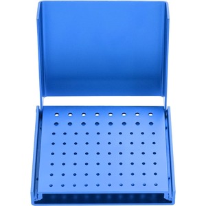Soporte para Fresas de 76 Orificios, Caja de Limpieza y Esterilización para Autoclave, Organizador de Aleación de Aluminio (Azul) - Product Image 2