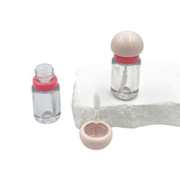 Tube de gloss à lèvres en forme de champignon 5g, flacon liquide de contouring vide, design transparent, flacon en plastique, matériau d'emballage