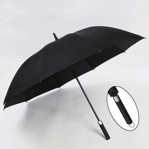 Parapluie de voyage QM de luxe avec revêtement anti-UV, pliable, automatique, coupe-vent, résistant, noir et blanc, rouge, avec logo - Product Image 3
