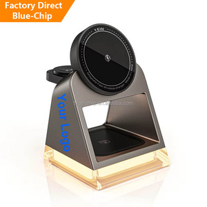 Best Dock Night Stand 15W Estación plegable 3 en 1 Imán <span class=keywords><strong>Cargador</strong></span> <span class=keywords><strong>de</strong></span> teléfono móvil inteligente inalámbrico <span class=keywords><strong>con</strong></span> luz Carga inalámbrica rápida - Product Image 2