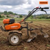 Motoculteur à transmission par courroie YKX, mini-motoculteur à essence multi-vitesses pour terrains en pente, agriculture, ferme, broyeur