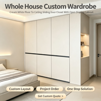 Armoires sur mesure pour toute la maison, style moderne et minimaliste, en bois massif, armoire extérieure - Mobilier de chambre d'hôtel, solutions clés en main pour projets de commerce extérieur