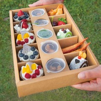Boîte en papier personnalisée avec fenêtre, emballages alimentaires à emporter, boîtes pour le thé de l'après-midi avec sauce, gâteau au chocolat, boîte à frites avec logo
