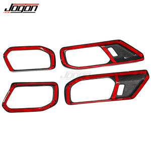 Para <span class=keywords><strong>Ford</strong></span> <span class=keywords><strong>Bronco</strong></span> Raptor <span class=keywords><strong>Wildtrak</strong></span> Big Bend Black Diamond Outer Banks Badlands manija de puerta interior marco cubierta pegatina fibra de carbono - Product Image 6