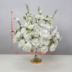 Boules de fleurs artificielles réalistes DKB, roses en soie, centres de table pour mariage et décorations de table pour la fête des mères - Product Image 2