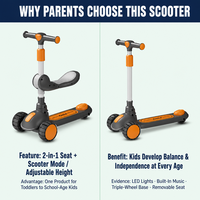 Scooter pour enfants âgés de 8 à 12 ans 2 roues pliable léger sport équitation jouet en plastique avec lumières