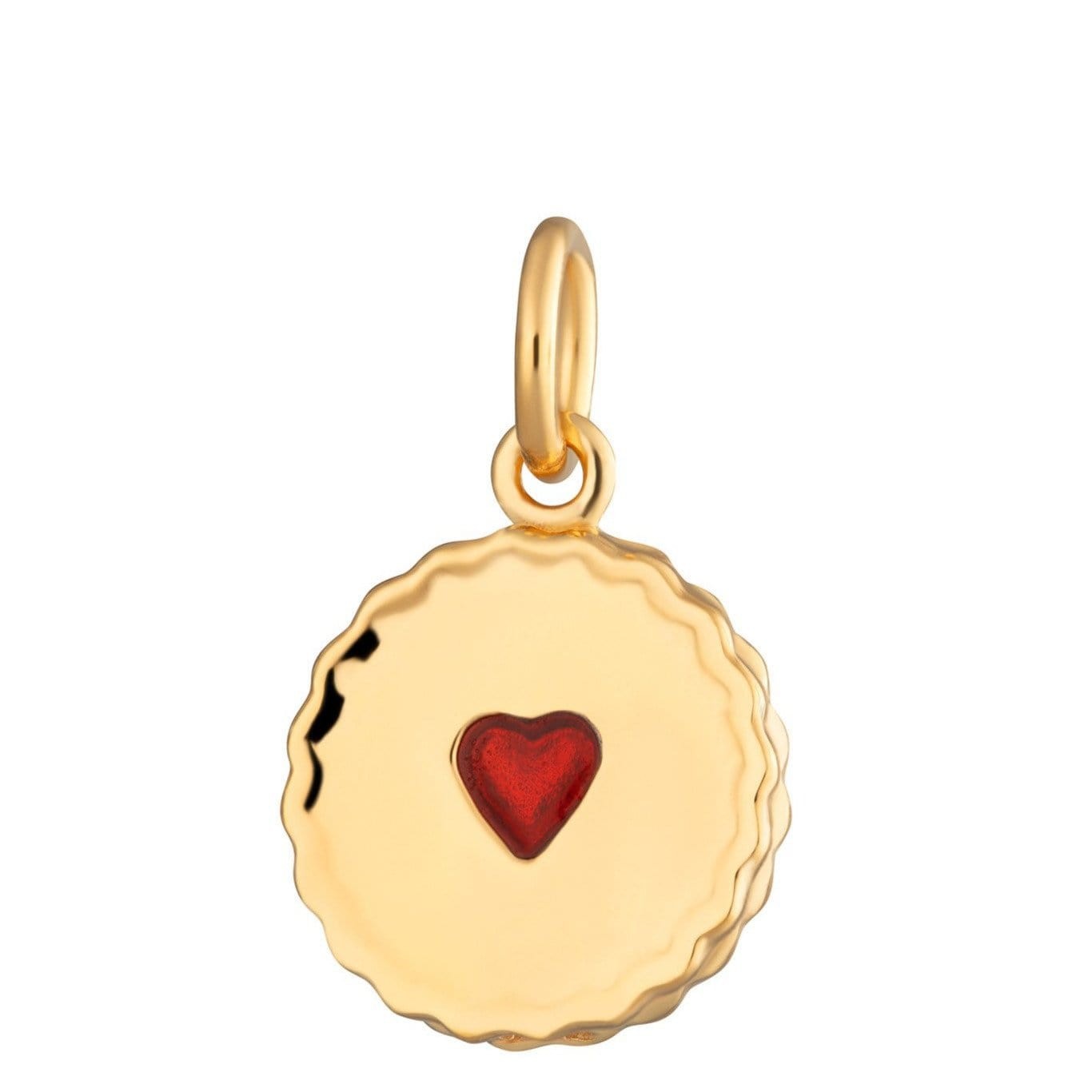 Round red heart pendant