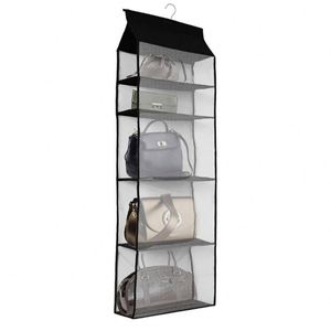 Transparent 5-Layer Wardrobe Storage Bag Non-Woven Visible Wall Mounted Closet Organizer Convenient Organized Storage Solution - Product Image 1