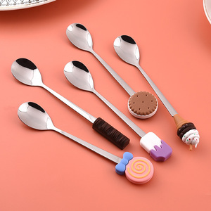 Ensemble de couverts en acier inoxydable pour enfants, <span class=keywords><strong>cuillère</strong></span> <span class=keywords><strong>à</strong></span> dessert, couverts de dessin animé, compatibles lave-vaisselle - Vente chaude - Product Image 1