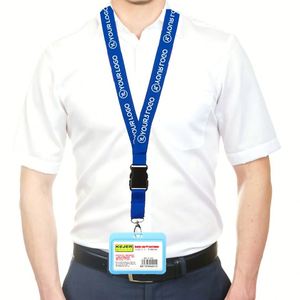 Adjustable Thick Durable Neck Strap Key Chain Polyester Keychain <b>Lanyard</b> with logo Printed Custom ID Card Badge Holder <b>Lanyards</b> - Product Image 1