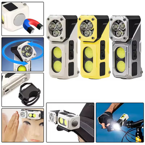 Linterna frontal multifuncional recargable COB portátil 90 ° Faros delanteros giratorios de inducción magnética para exteriores, USB, para ciclismo y camping - Product Image 1
