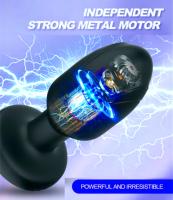 LOVE Erwachsenen Unisex Rotierender Vibrations-Analplug Leiser Doppelring Tragbar APP-Fernbedienung Silikon ABS 7-Gang CE Sexspielzeug
