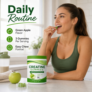 Private Label Adult <b>Creatine</b> <b>Monohydrate</b> Green Apple Micronized Gummy Candy Electrolyte Halal Certified Immunity Support Energy - Product Image 2
