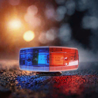 DZKJJG Lampe de signalisation de sécurité routière portable rechargeable à LED, lumière clignotante rouge et bleue pour épaule