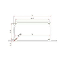 Boîtier en aluminium extrudé 96*39mm à ailettes latérales, corps plat, 4 emplacements de montage, boîtier coulissant pour PCB, longueur personnalisable, boîte de contrôle IP54