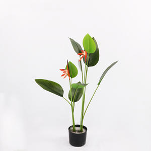 Pájaro Artificial Paradise <span class=keywords><strong>Canna</strong></span> Planta de paisaje verde interior para Halloween Día de San Valentín Pascua Ventana de Año Nuevo en maceta - Product Image 6