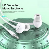 Écouteurs filaires ergonomiques et confortables, casque stéréo HiFi 3,5 mm, ultra légers, intra-auriculaires, avec micro