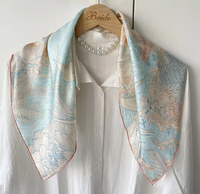 Direkter Fabrikpreis Maßgefertigter Satin Quadratischer Schal Glänzender Seidenähnlicher Bedruckter Bandana Großhandel für Einzelhandel Bekleidung Hari Schal
