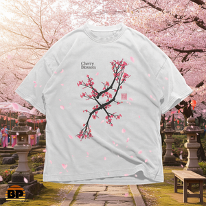 Camiseta Unisex con Estampado Floral de Flor de Cerezo, Ropa Casual para la Celebración Hanami, Estilo Años 90 - Product Image 3